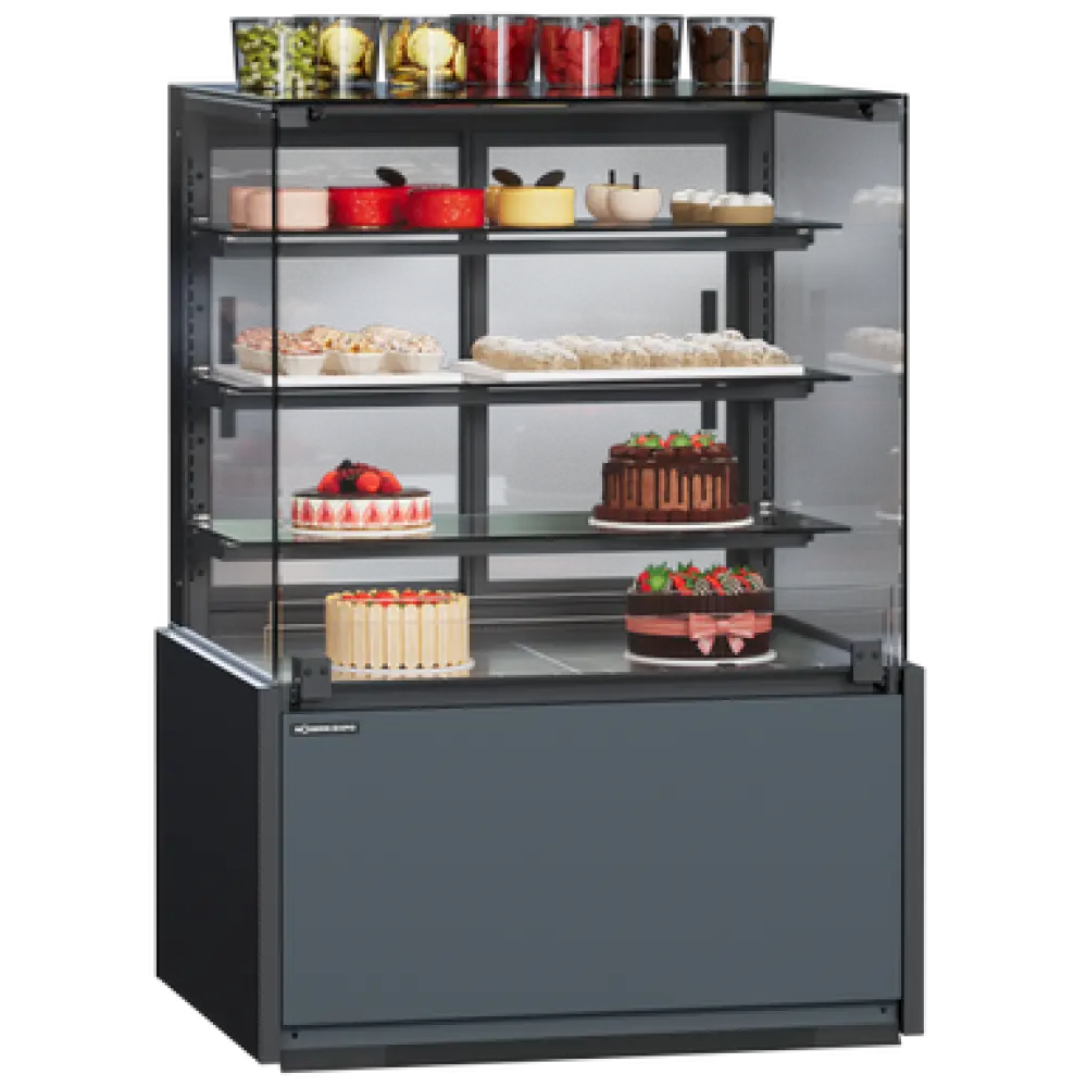 Кондитерська вітрина Quadros Slim Confi 1400х937х800 мм, Modern Expo, для кав'ярні та кондитерської, вбудований агрегат